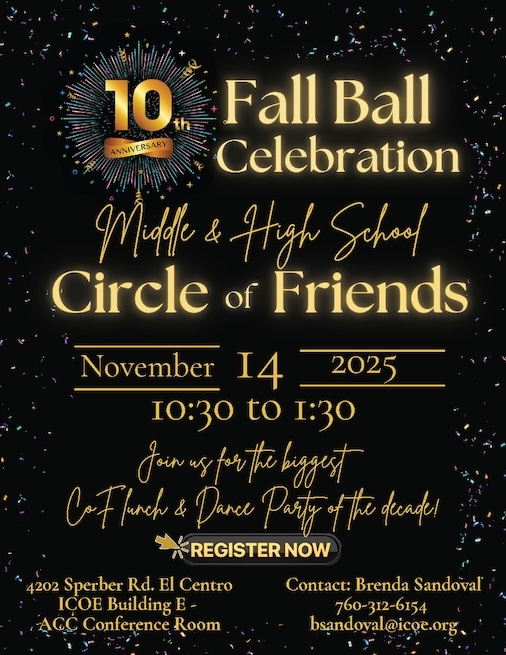 Folleto de celebración del baile de otoño del décimo aniversario