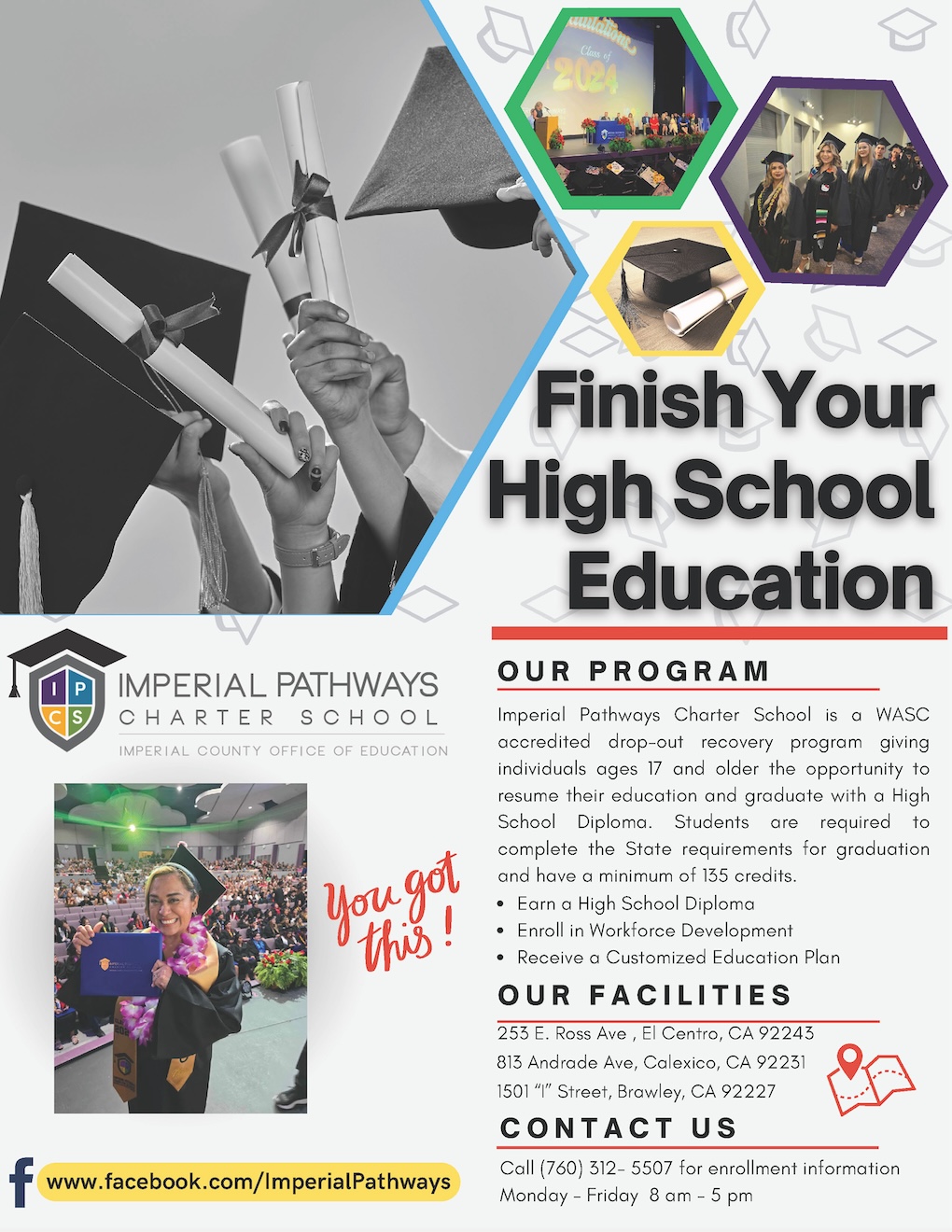 Finish Your High School Education - Imperial Pathways Flyer