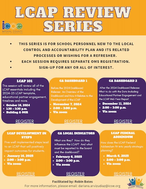 LCAP Review Series 2024-25 Flyer