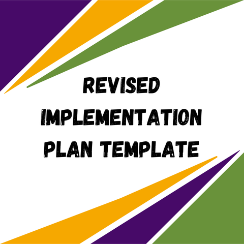 Revised Implementation Plan Template  Button